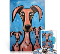 Adults 1000 Pieces Puzzle Surprised Pooch Trio Stressabbau Schwierige Herausforderung Geburtstagsgeschenk, Geschenke, Wandkunst52x38cm