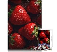 Adults 1000 Pieces Puzzle Sweet Red Strawberries Relaxing Gentle Leisure Pursuit Fine Smooth Cut Craft Toy Size 38x52cm