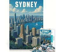 Adults 1000 Pieces Puzzle Sydney Skyline Dreams | Precision cutting Improving love between couples Challenging Game Gifts 75x50cm