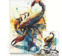 Adults 1000 Pieces Puzzle The Attacking Scorpio Brain Teaser Game Birthday Present Suitable for Desktop Decoration 38x26cm