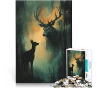 Adults 1000 Pieces Puzzle The Call of the Deer Interessante Stressreduzierung Wunschliste mit dem Weihnachtsmann50x70cm