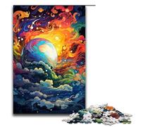 Adults 1000 Pieces Puzzle The Earth by SplattersLots of Coloured Clouds in The Sky DIY Puzzle Toys Great Gifts for Christmas for Teenager Age 14+ 1000 PCS