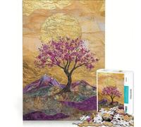 Adults 1000 Pieces Puzzle The Golden Hour Brain Teaser Game Birthday Present Suitable for Desktop Decoration 38x26cm