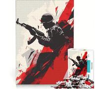 Adults 1000 Pieces Puzzle The Soldier Brain Teaser Game Birthday Present Suitable for Desktop Decoration 38x52cm