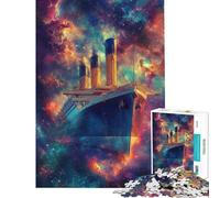 Adults 1000 Pieces Puzzle Titanic in Space Jigsaws for Adults Puzzle For Family Fun Educational Challenge Toy Intellectual Game (Size 50x75cm)