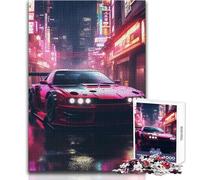Adults 1000 Pieces Puzzle Tuned Cyberpunk Car Relaxing Gentle Leisure Pursuit Fine Smooth Cut Craft Toy Size 38x52cm