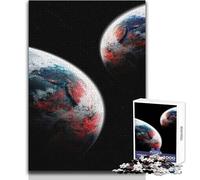 Adults 1000 Pieces Puzzle Two Planets in Space Enjoyful Peaceful Spare Time Exact Precision Fit Play Toy Size 38x26cm