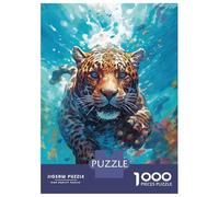 Adults 1000 Pieces Puzzle Underwater Leopard Adult Jigsaw Puzzle Family Games Staycation Kill Time Birthday Present, Gifts, 70x50cm/1000pcs