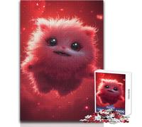 Adults 1000 Pieces Puzzle Unfluffy Red Monster Relaxing Gentle Leisure Pursuit Fine Smooth Cut Craft Toy Size 50x75cm