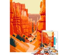 Adults 1000 Pieces Puzzle Utah USA Bryce Canyon for Educational Game Challenge Toy for Educational Game Home Art Decor Art Work Gifts (Size 38x52cm)
