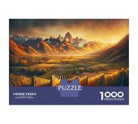 Adults 1000 Pieces Puzzle Vineyard Sunset Landscape Jigsaws for Adults Anti-Stress Toys Staycation Kill Time Challenging To Complete 52x38cm/1000pcs