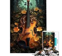 Adults 1000 Pieces Puzzle Violin Vintage Violinist Relaxing Games Brain Intelligence Challenge Addictive Toys Birthday Gifts For Family Fun (Size 38x52cm)