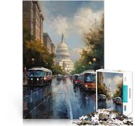 Adults 1000 Pieces Puzzle Washington DC Art USA Spielspielzeug als Familiengeschenk Einzigartige Wohndekoration und Geschenke38x26cm