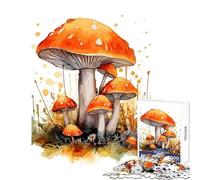 Adults 1000 Pieces Puzzle Watercolor Mushroom Jigsaws for Adults Puzzle Stress Reliever Difficult And Challenge Toys Educational Games (38x26cm)
