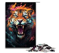 Adults 1000 Pieces Puzzle Watercolor Painting Tiger DIY Puzzle Toys Great Gifts for Christmas for Teenager Age 14+ 75x50cm