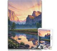 Adults 1000 Pieces Puzzle Yosemite National Park Enjoyful Peaceful Spare Time Exact Precision Fit Play Toy Size 50x75cm