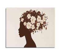 Adults 1000 Pieces Wooden Jigsaw Puzzle an African American Woman with Flowers in Her Hair Challenging Educational Toys Home Decor