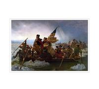 Adults 1000 Pieces Wooden Jigsaw Puzzle - George Washington Crossing The Delaware Revolutionary War Colorful Home Decoration New Upgraded Gifts