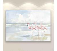 Adults 1000 Pieces Wooden Jigsaw Puzzle Pink Flamingos on The Water of Cuban Lagoon Colorful Cultural Challenge Art Puzzle Holiday Christmas New Year Decoration