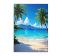 Adults 1000 Pieces Wooden Jigsaw Puzzle Saona Island Dominican Republic Oil Painting Colorful Jigsaw Puzzles for Adults and Teens Puzzle Toys Wooden Gifts