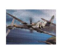 Adults 1000pcs(38x26cm) Jigsaw Puzzle Spitfire Vs Bf109 Puzzle for Adults Hands-on Game Perfect Decoration Parent-child Interaction 1000pcs(38x26cm)