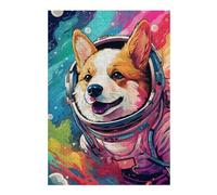 Adults 1000pcs(38x26cm) S Jigsaw Puzzle Corgi Astronaut in Space -16 Puzzles for Adults Relaxing Games Improve Memory Unique Gifts for Birthday And Christmas 1000pcs(38x26cm) S