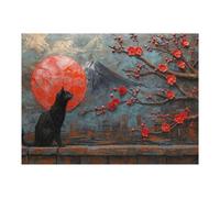 Adults 1000pcs(52x38cm) Jigsaw Puzzle Cherry Flower Cat Puzzle for Adults Hands-on Game Perfect Decoration Parent-child Interaction 1000pcs(52x38cm)