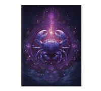 Adults 1000pcs(52x38cm) Jigsaw Puzzle Cosmic Crab Mandala Art Print Puzzles for Adults Relaxing Games Improve Memory Unique Gifts for Birthday And Christmas 1000pcs(52x38cm)