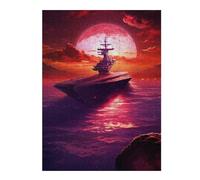 Adults 1000pcs(52x38cm) Jigsaw Puzzle Space Battleship Sunset Puzzles for Adults Relaxing Games Improve Memory Unique Gifts for Birthday And Christmas 1000pcs(52x38cm)
