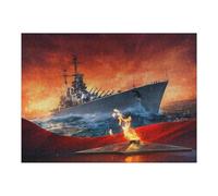 Adults 1000pcs(52x38cm) Jigsaw Puzzle Stalingrad Battlecruiser Puzzle for Adults Hands-on Game Perfect Decoration Parent-child Interaction 1000pcs(52x38cm)