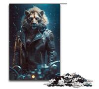 Adults 1000pcs Piece Jigsaw Motorcycle Club Lion Family Fun Puzzle with Matching Poster And Trivia Sheet 75x50cm