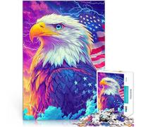 Adults 2000 Piece Jigsaw Puzzle American Eagle Flag Lernspiele Heimdekoration Einzigartige Wohndekoration und Geschenke70x100cm
