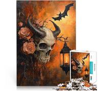 Adults 2000 Piece Jigsaw Puzzle Evil Skeleton Relax Games 70x100cm with Fully Interlocking Randomly Shaped Pieces for and Age 14 Years Up