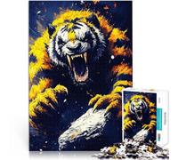 Adults 2000 Piece Jigsaw Puzzle Raging Tiger Artwork Lernspiele DIY Spielzeug Geeignet für die Schreibtischdekoration70x100cm