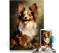 Adults 2000 Piece Jigsaw Puzzle Smiling Papillon Dog Schwierig und herausfordernd Wunschliste mit dem Weihnachtsmann70x100cm