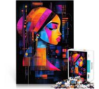 Adults 2000 Piece Jigsaw Puzzle The Girl with a Pearl Earring 鈥2Neon Abstract Portrait Mustermontage Geburtstagsgeschenk70x100cm
