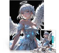 Adults 2000 Pieces Puzzle Angel with White Wings Stressabbau Staycation Zeit totschlagen Ein Kunstwerk70x100cm