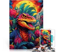 Adults 2000 Pieces Puzzle Cool dinos have feathers Made of cardboard for age 14 years and over Antistress Difficult challenge Christmas Birthday Gift。size：70x100cm/27.5x39.3inch