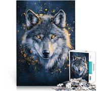 Adults 2000 Pieces Puzzle In The Darkness Wolf Made of cardboard for age 14 years and over DIY Educational Games because it is ideal as a gift for the whole family。size:70x100cm/27.5x39.3inch