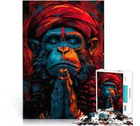 Adults 2000 Pieces Puzzle Monkey Meditation Made of cardboard for age 14 years and over Educational games Home decoration Secret Santa Gifts。size:70x100cm/27.5x39.3inch