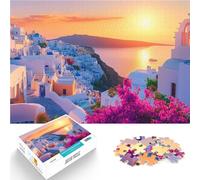 Adults 2000 Pieces Puzzle Santorini Sunset lustige Spiele für die ganze Familie Die Liebe zwischen Paaren stärken70x100cm