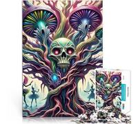 Adults 2000 Pieces Puzzle Skull Tree with Fairies Spielzeug-Intellektuelles Spiel Verbessern Sie das Gedächtnis70x100cm