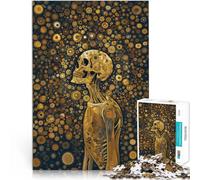 Adults 2000 Pieces Puzzle Staring Beyond Skull Art Made of cardboard for age 14 years and over Toy Intellectual Game deal as gifts for the whole family 。size：70x100cm/27.5x39.3inch