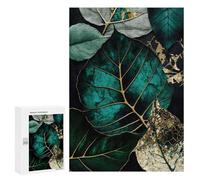 Adults 300 PCS Jigsaw Puzzle Abstract Botanic Gold Art Jigsaw for Adults Brain Teaser Game Wall Decoration for Is Ideal As A Gift 300 PCS