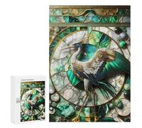 Adults 300 PCS Jigsaw Puzzle Abstract Japanese Crane Jigsaw for Adults Brain Teaser Game Wall Decoration for Is Ideal As A Gift 300 PCS