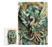 Adults 300 PCS Jigsaw Puzzle Abstract Phoenix Kintsugi Jigsaw for Adults Brain Teaser Game Wall Decoration for Is Ideal As A Gift 300 PCS