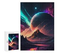 Adults 300 PCS Jigsaw Puzzle Aurora Cosmic Dawn Adult Jigsaw Puzzle Family Game Precision Cutting Birthday And Unique Gifts 300 PCS