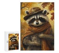 Adults 300 PCS Jigsaw Puzzle Autumn Raccoon Adventure Jigsaws for Adults Puzzle Precision Cutting Difficult And Challenge Toy Intellectual Game 300 PCS