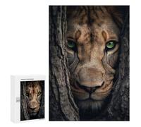 Adults 300 PCS Jigsaw Puzzle Beautiful Lioness Hiding Jigsaw for Adults Brain Teaser Game Precision Cutting Unique Gifts for Birthday And Christmas 300 PCS