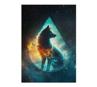 Adults 300 PCS Jigsaw Puzzle Cosmic Wise Fox Jigsaw for Adults Relaxing Games Pattern Assembly Unique Gifts for Birthday And Christmas 300 PCS